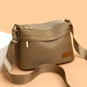 Waterproof Nylon Oxford Cloth Crossbody Bag for Women Lightweight Multi-layer Single Shoulder Bag Commuter Versatile Ladies Bag