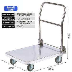 Stainless Foldable Quiet Heavy-duty Hand Truck