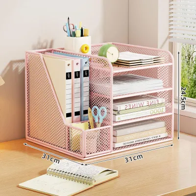 WUBUWEI | ชั้นวางเอกสารและหนังสือหลายชั้น สำหรับโต๊ะทำงาน