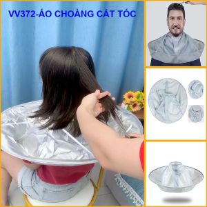 Áo choàng cắt tóc không làm tóc dính lên người chống thấm nước. Có thể gập gọn - VV372