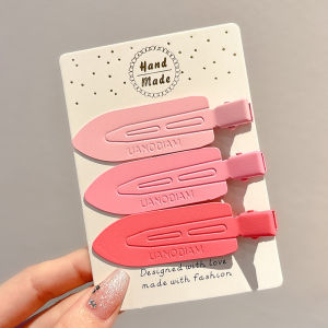 กิ๊บติดผมแบบหนีบปากเป็ดแบบไม่มีรอยสำหรับผู้หญิง ทรงหน้ามน ดีไซน์ใหม่ 2024 ที่คาดผมสไตล์เกาหลี ชุบเงิน