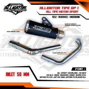 Knalpot Alligator GP1 VIXION R15 JUPITER MX KING SONIC SUPRA GTR SATRIA FU CBR150 CB150R CRF KOLONG KLX WR KOLONG BAWAH