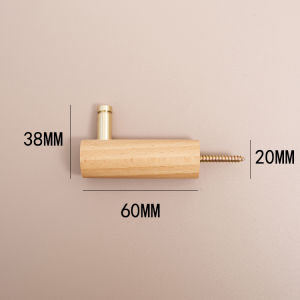 Nordic Style Black Walnut Brass Clothes Hook Wall Mounted Solid Wood Decorative Hook Japanese Pure Copper Bathroom Hook
