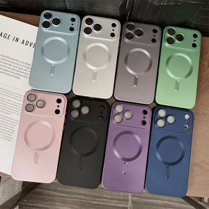 For Magsafe Magnetic Wireless Charge Case For iPhone 17 16 15 14 13 12 Pro Max 17 16 Silicone Glass Lens Protection Cover