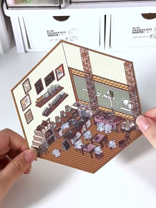 สติ๊กเกอร์ฉาก สติ๊กเกอร์ 3 มิติ สติ๊กเกอร์สามมิติ สติ๊กเกอร์ DIY คลายเครียด สติ๊กเกอร์ทำมือ หลายฉาก