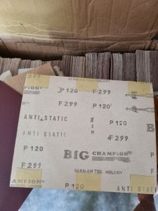 Amplas Sheet Sand Abrasive Papper BIG CHAMPION Grit 60/80/100/120 23 cm x 28 cm isi 1 pack (100 lembar)