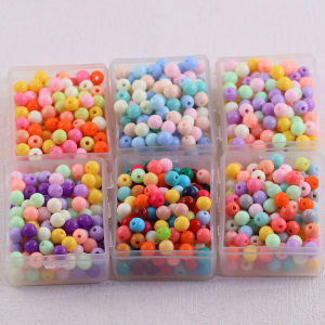 ลูกปัดอะครีลิกสีพื้นสำหรับสร้อยข้อมือ สร้อยคอ หัวเข็มขัด DIY งานฝีมือ เครื่องประดับ อุปกรณ์งานฝีมือ