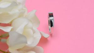 Natural Garnet Band Ring for Women Men 925 Sterling Silver