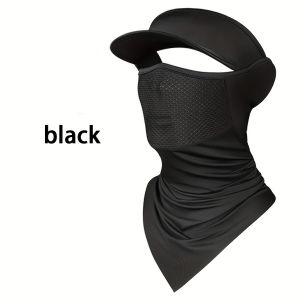 WRELS | Summer Full Face Mask Breathable Anti-UV Neck Flap Wide Brim Cycling Bandana Outdoor Sport Fishing Hiking Sunscreen Ice Silk Cap