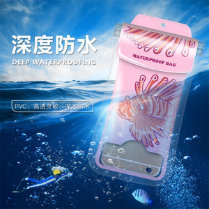 กระเป๋าใส่โทรศัพท์กันน้ําสําหรับว่ายน้ําและดําน้ํา หน้าจอสัมผัสอเนกประสงค์ ใช้ได้กับ Apple และ Huawei เหมาะสําหรับกีฬากลางแจ้งและนักปั่นจักรยานจัดส่ง