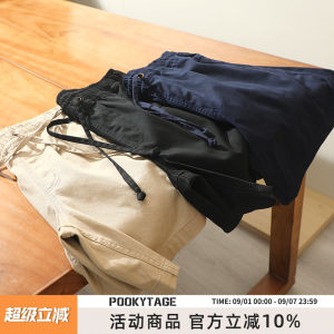 กางเกงขาสั้นผ้าฝ้ายยืดย้อนยุคระบายอากาศได้ดีสำหรับกลางแจ้งสำหรับผู้ชาย กางเกงขายาวห้าส่วนสำหรับฤดูร้อน กางเกงขายาวห้านาทีแบบลำลอง