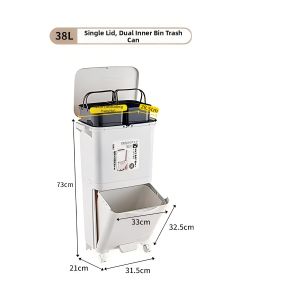 Press-top Wet and Dry Separation Waste Bin