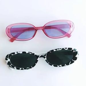 Kacamata Oval Retro Hitam Photocromic Anti Radiasi Anti-Uv 400 Sunglases Bentuk Oval Pria Wanita Fashion Terbaru