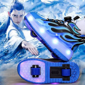 Adjustable Light Up Roller Skates for Boys