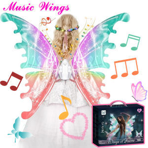 Girls Costume Back WingsFlapping Fairy Wings For GirlMoving Electric Butterfly Wings Toy For Kids Girls