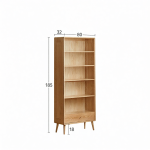 WEISHA | Integrated Wooden Wall-Mount Bookshelf Storage Cabinet