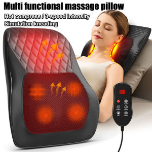 Shiatsu Massager Neck Massager With Heat 3D Kneading Back Massager Muscle Pain Relief For Neck Back Legs Gifts For Men Women Mum Dad