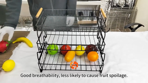 3 layers Kitchen Vegetable Storage Basket Removable use Kitchen Storage Basket multi-layer Fruit Vegetable Storage Basket