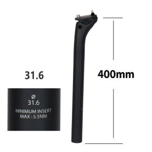 ELITAONE MTB Carbon Seat Post 27.2/30.9/31.6mm Offset 20mm Road Bike Seatpost with Carbon Fiber Base Cover 350/400mm