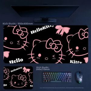 Sanrio | Hello Kitty Series Tấm Lót Chuột Bằng Da Cỡ Lớn 90x45cm Tấm Lót Bàn Văn Phòng Dễ Thương Chống Trượt Phụ Kiện Để Bàn Có Giá Trị Cao