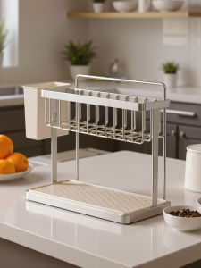 YUJIANG | Double Layer Drainable Cup Organizer