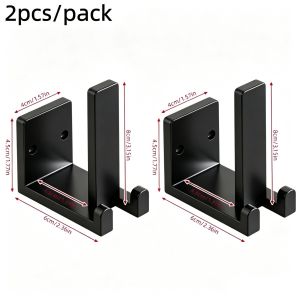 2pcs Kitchen Wall‑Mounted Pot Lid Holder With Hook Metal Cutting Board Phone Rack Bathroom Cleaning Brush Storage Organizer