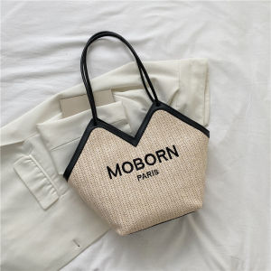 Fancy Bag Womens New New Arrival Trendy Versatile Large Capacity Minority Fashion Shoulder Bag Western Style Straw Tote Bag