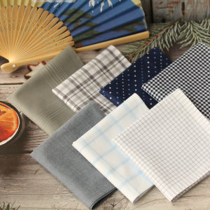 Sonkiss Pure Cotton Soft Mens Handkerchief Traditional Japanese Style Square Scarf Thick Combed Cotton Summer 2022 New