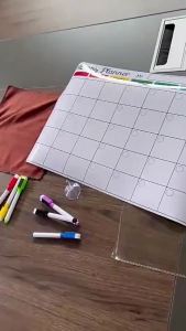 2026 Erasable Monthly and Weekly Planner Magnetic Calendar Stickers Whiteboard Magnetic Colored Pens 月度计划表