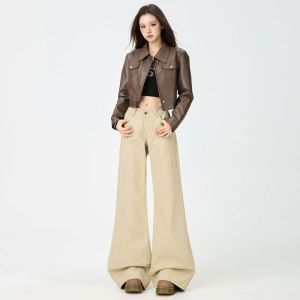MZVZ | American Khaki Low Waist Slightly Flared Loose Fitting Slimming Jeans