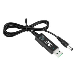 DC 5V 12V 20V Adjustable Voltage Fast Charging Cable USB/Type-C to DC 5.5*2.5MM Suitable for Optical Modems Routers and Laptops