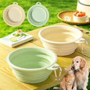 PawPulse【Local Stock】Portable Hanging Dog Pet Folding Silicone Bowl Outdoor Travel Food Water Container Feeding Tray Bowl Pet Supplies