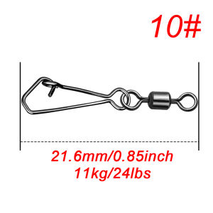 FishTrip Fishing Lure Connector Swivel Snap Fishing Barrel Rolling Swivel Fishing Quick Pin Hooks Link Snap Fishing Accessories