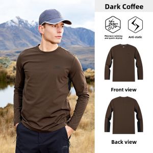 Jeep | Jeep Mens Long Sleeve T-Shirt Outdoor Loose Fit Round Neck Quick Dry Thermal Base Layer Shirt Breathable Comfortable Polyester