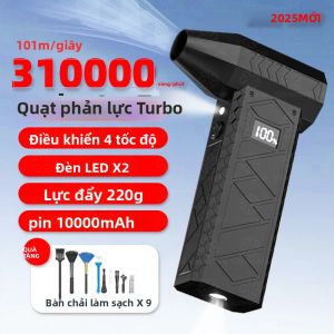 Quạt Thổi Khí Mini Turbo Jet 310000 Vòng/phút Cầm Tay Động Cơ Không Chổi Than Tốc Độ Gió Cao 101m/s Dùng Cho Vệ Sinh Ống Dẫn Công Nghiệp