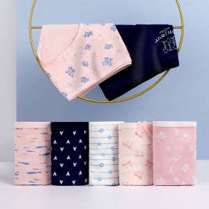 Cotton Girls Underwear Ladies Mid Waist Briefs Student Black Pants Plus Size Adult Cute 2022 New Arrival