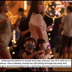 Led Balloons Light up Clear Bobo Balloon Transparent Set With Holder Stick Souvenir For Christening Giveaways Party Needs Decorations For 1st Birthday Anniversary Wedding Valentines Day Flashing Balloon Festival Event Decor