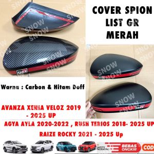 Spion Cover Rush Terios Agya Ayla Raize Rocky 2018 2024 2025 GR Sport Carbon List Merah