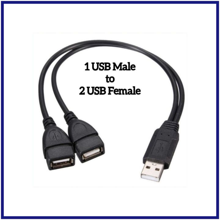 usb y cable 2 male 1 female