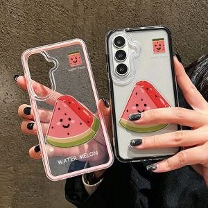 Watermelon Clear Phone Case For Samsung A57 A17 A37 A07 S26 Ultra S25 S24 A56 A36 A26 A16 2 IN 1 Transparent Shockproof Cover