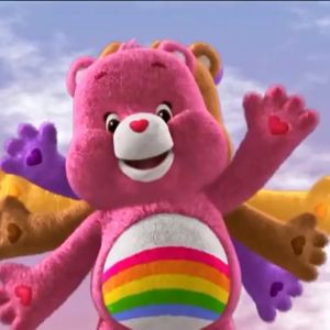 LYZRC Kids Rainbow Bear Doll Love Bear Plush Toy Birthday Gift Bear Toy