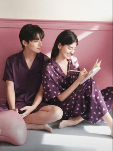 Ubras | Luminous Outwear Short Sleeve Couple Sleepwear Set for Women