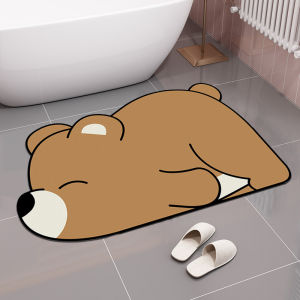Diatom Ooze Water-Absorbing Quick-Drying Floor Mat Bathroom Door Mat Domestic Toilet Doorway Carpet Non-Slip Foot Mat Cartoon