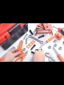 Childrens Toolbox Engineer Simulation Repair Tools Electric Drill Toy Pretend Toy Electric Drill Screwdriver Tool for Kids ages 3-5 Toddler Drill Screw Set