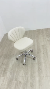 เก้าอี้ช่าง เก้าอี้ทำเล็บ salon chair เก้าอี้สตูล มีพนักพิง ปรับขึ้นลงได้ ช่างทำเล็บ ล้อเลื่อนหมุนได้ แข็งแรงทนทาน