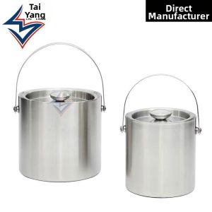 Insulated Stainless Steel Ice Bucket Double Layer