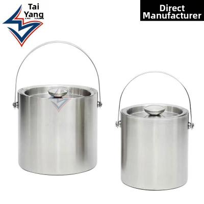Insulated Stainless Steel Ice Bucket Double Layer