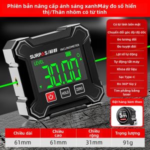 CHAOQUN | Công Cụ Đo Góc Chính Xác Cao Bằng Tia Laser Sáng Xanh