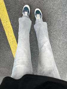 กางเกงยีนส์ทรงขาบานเอวยางยืดสำหรับผู้ชาย กางเกงขายาวทรงตรง ทรงสลิมฟิต ทรงหลวม กางเกงยีนส์ทรงหลวมแบบลำลองสำหรับฤดูใบไม้ร่วงและฤดูหนาว