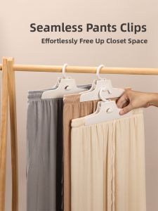 No-Trace Hanger for Pants And Skirts Multi-Functional Storage Organizer Home Use Closet Organizer Pure Color Japanese Style